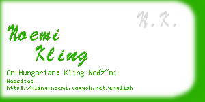 noemi kling business card